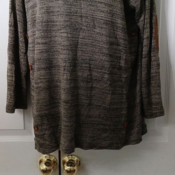 Perch by Blu Pepper Elbow Patch Sweater Sz 2XL Lightweight NWOT - Picture 2 of 6